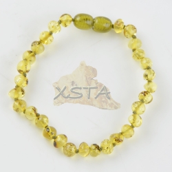 Amber bracelet light green color for men or women